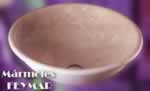 Lavabo para baño de mármol Crema Marfil. Mármoles Feymar